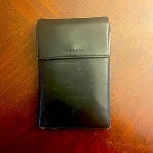 Black leather coach wallet